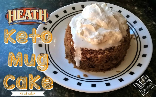 Heath Bar Flavored Keto Mug Cake
